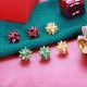 3 Pairs Christmas Earrings For Women Xmas Jewelry Bow Stud Earrings Green Red Gold Holiday Christmas Bow Earrings Set Christmas Gifts